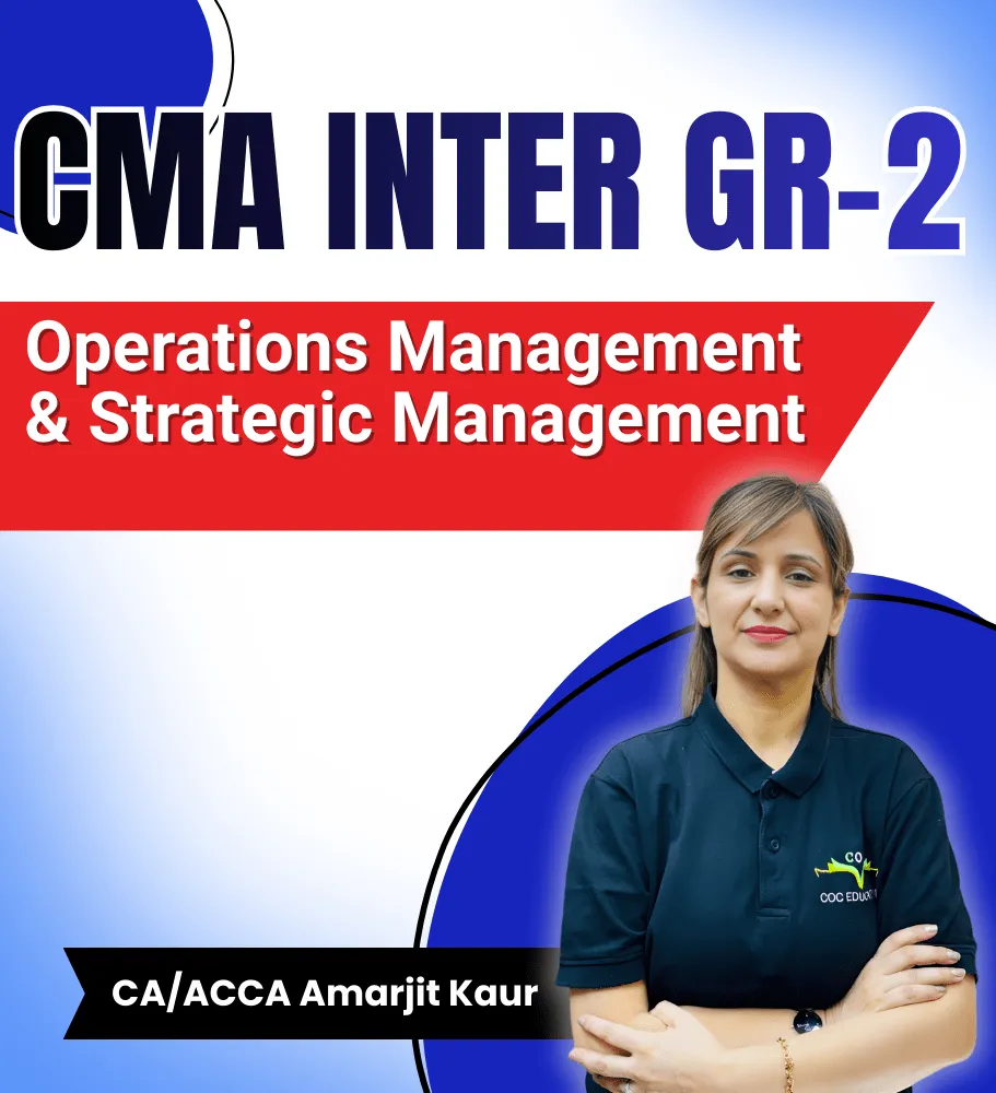  Operations Management & Strategic Management By CA/ACCA Amarjit Kaur