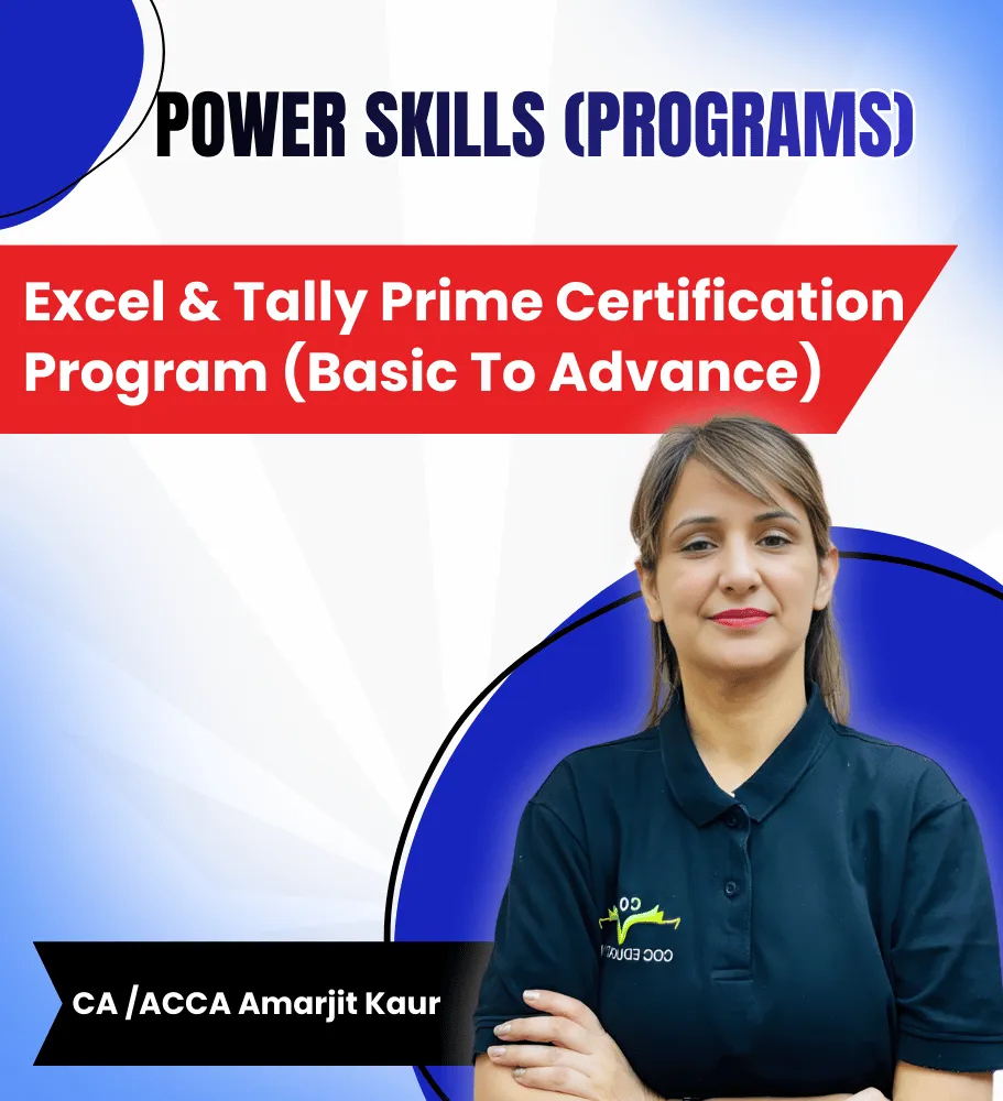 Excel & Tally Prime Certification Program (Basic To Advance)