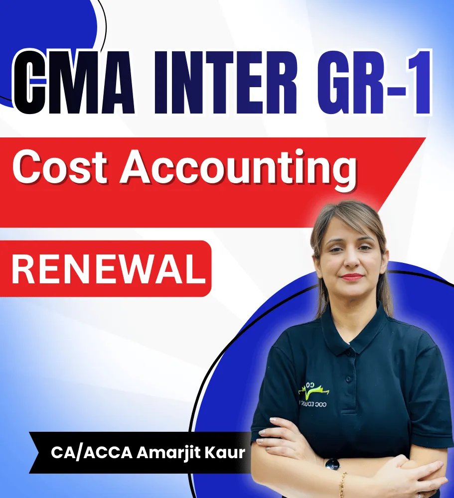 Cost Accounting Renewal By CA/ACCA Amarjit Kaur