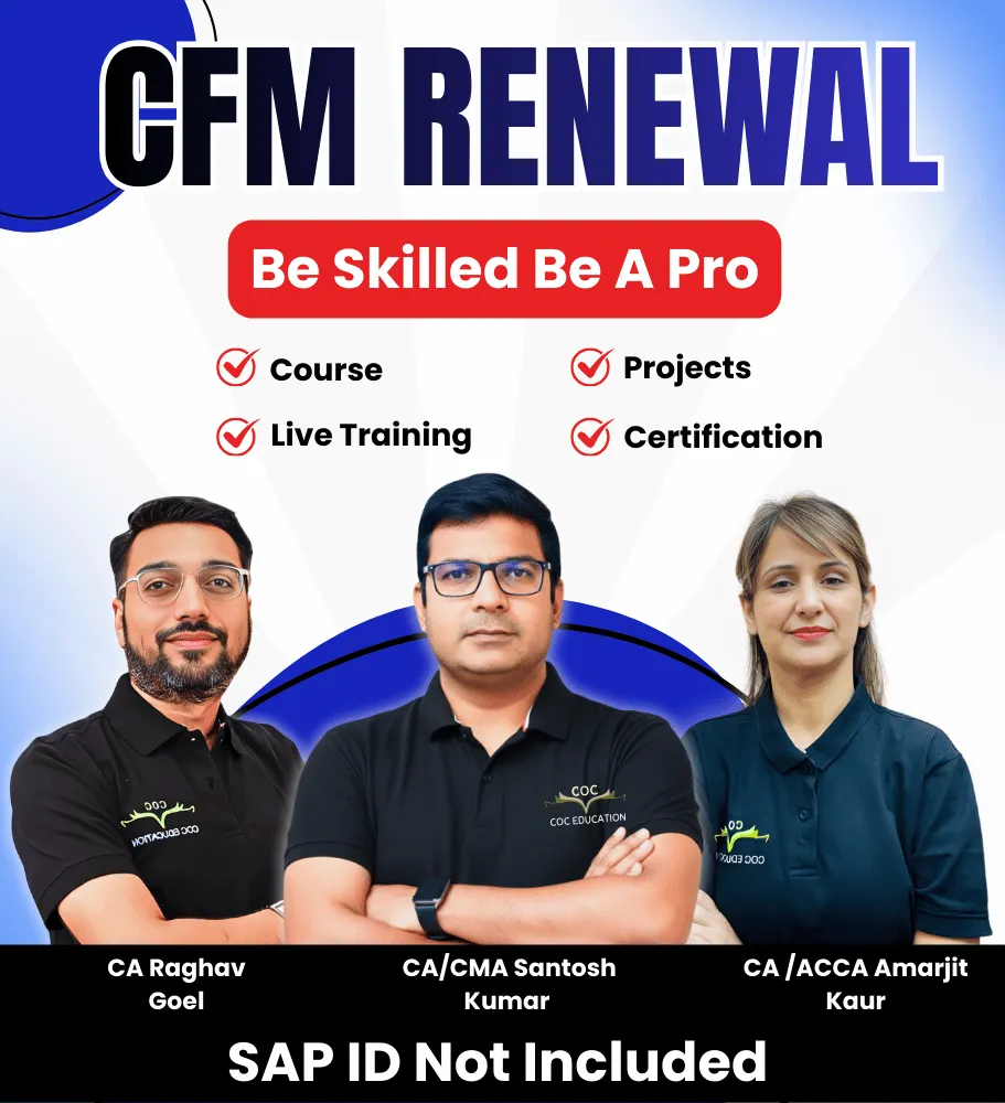 CFM (Chartered Financial Management) Renewal (SAP ID Not Included)