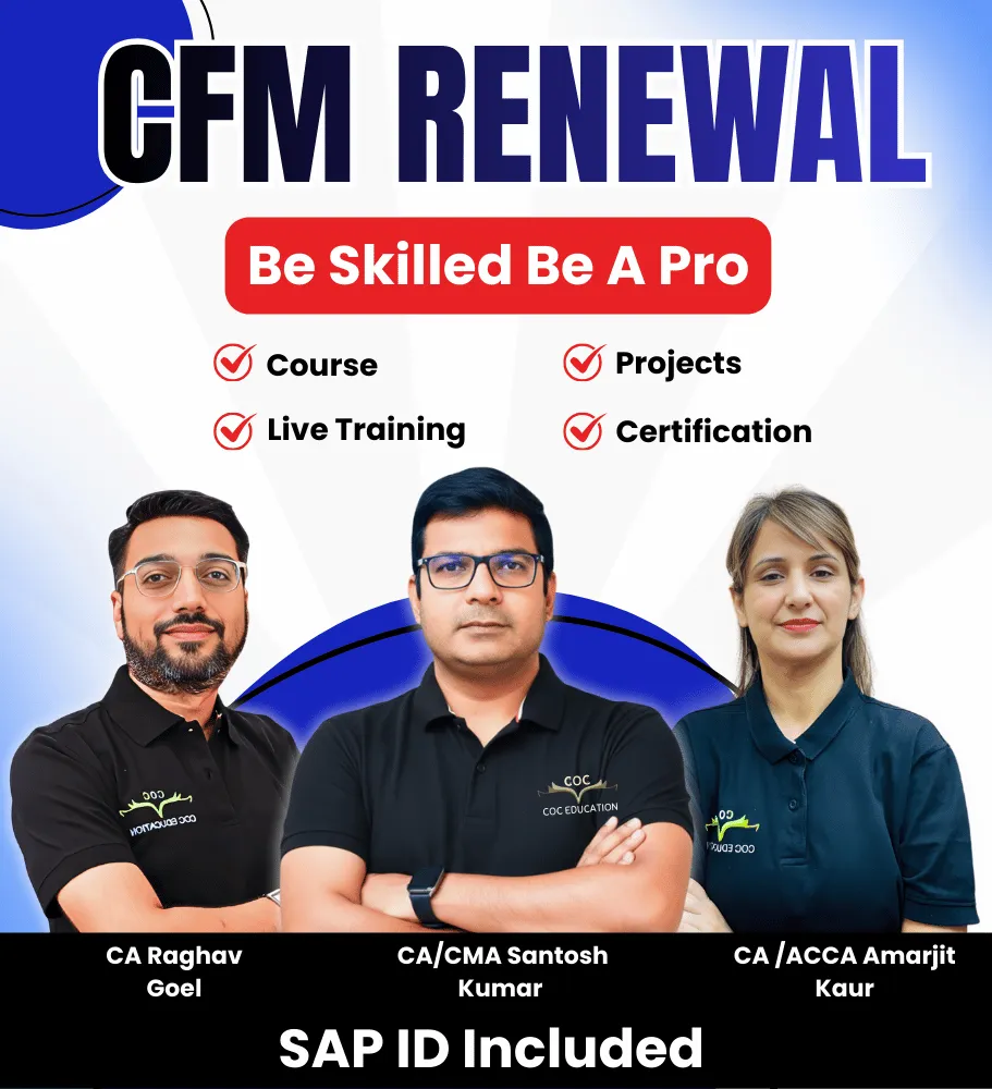 CFM (Chartered Financial Management) Renewal (SAP ID Included)