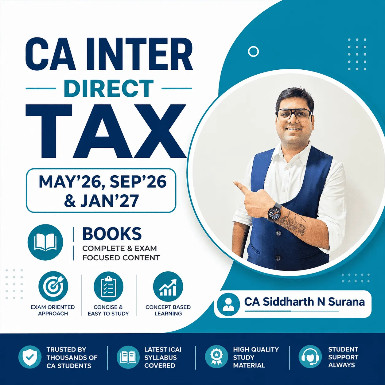 CA Inter Direct Tax Books - May'26, Sep'26 & Jan'27