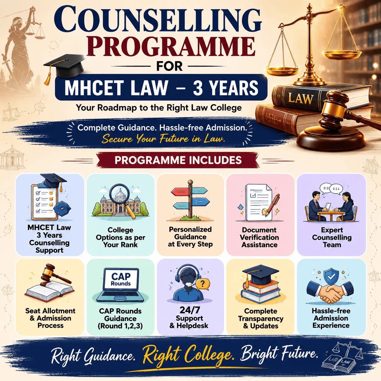 MHCET LAW 3 YEARS - COUNSELLING PROGRAMME