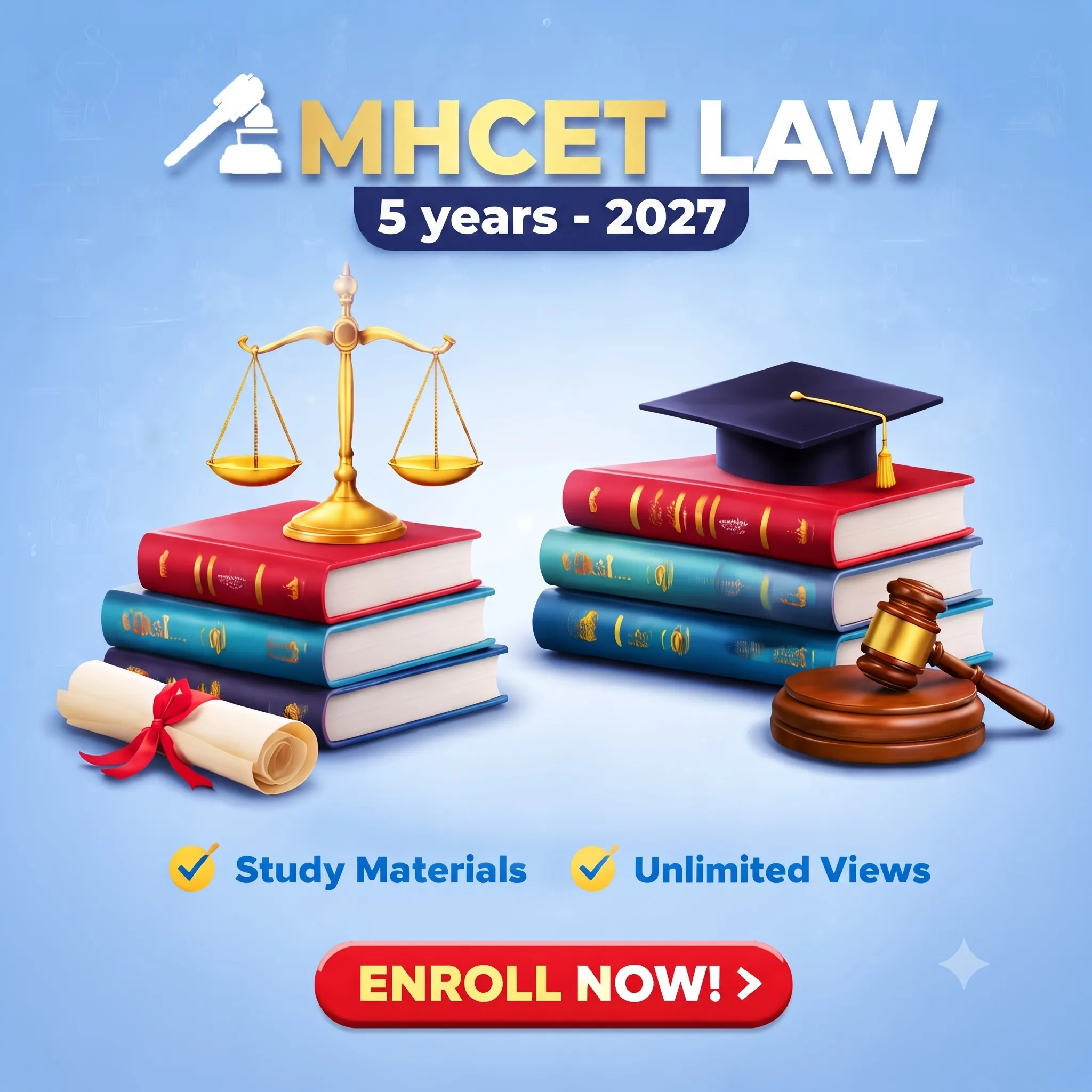 MHCET LAW 2027 - 5 YEARS