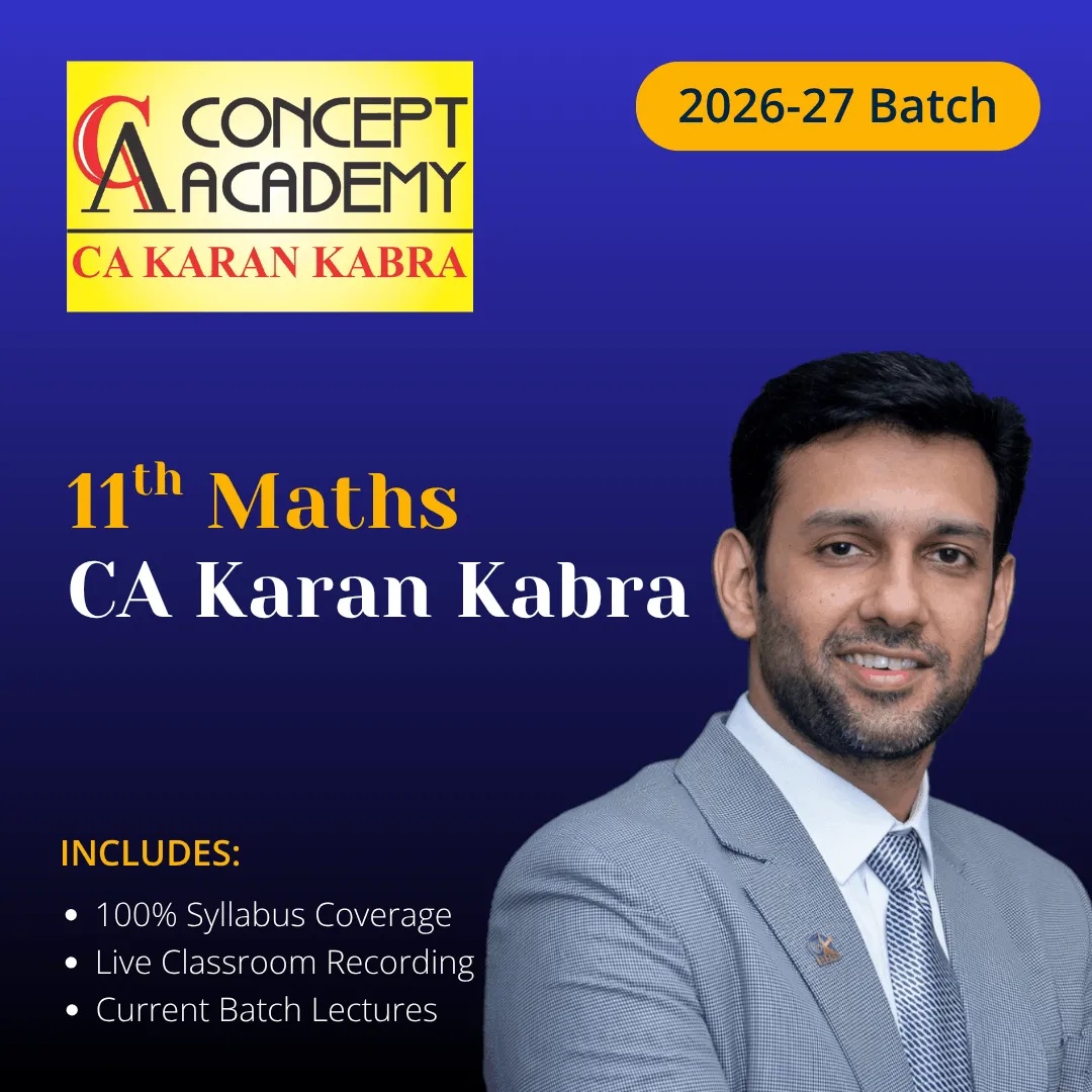 11th Maths (2026-27) - CA Karan Kabra - Maharahstra HSC